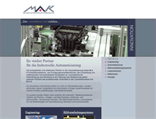 Tablet Screenshot of m-a-k.com